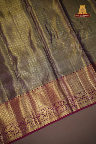 KANCHIPURAM PURE SILK TISSUE BROCADE HANDLOOM SAREE