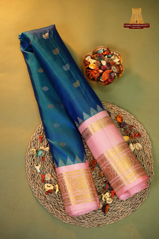 GADWAL PURE SILK GAP BORDER HANDLOOM SAREE