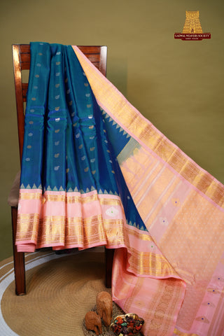 GADWAL PURE SILK GAP BORDER HANDLOOM SAREE