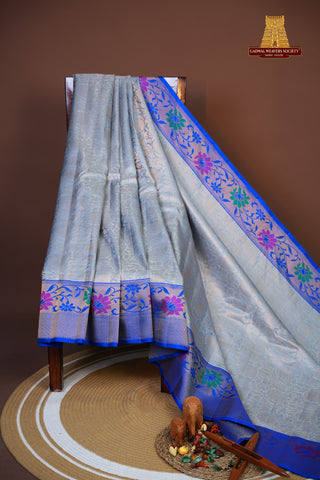 GADWAL PURE SILK MEENAKARI TURNING BORDER SAREE