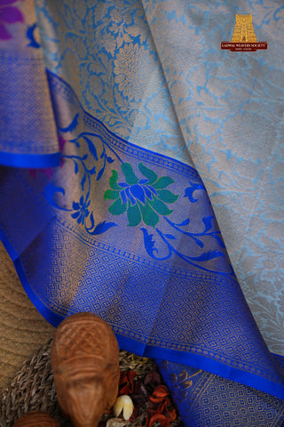 GADWAL PURE SILK MEENAKARI TURNING BORDER SAREE