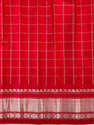GADWAL PURE SILK CHECKS HANDLOOM SAREE