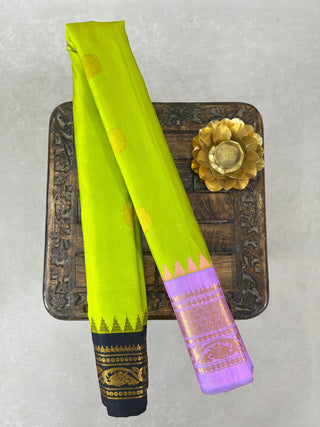 GADWAL PURE SILK GANGA JAMUNA HANDLOOM SAREE