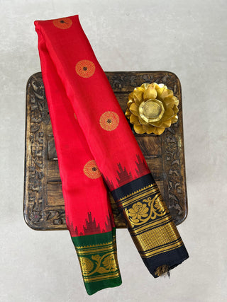 GADWAL PURE SILK GANGA JAMUNA HANDLOOM SAREE