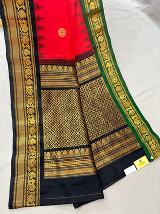 GADWAL PURE SILK GANGA JAMUNA HANDLOOM SAREE