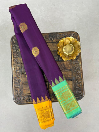 GADWAL PURE SILK GANGA JAMUNA HANDLOOM SAREE