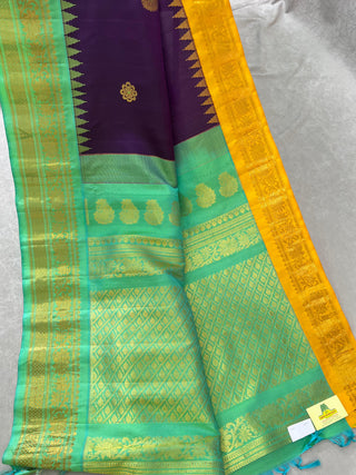 GADWAL PURE SILK GANGA JAMUNA HANDLOOM SAREE