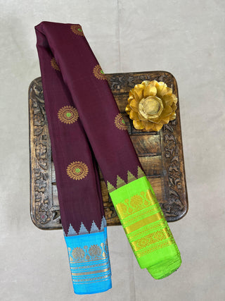 GADWAL PURE SILK GANGA JAMUNA HANDLOOM SAREE