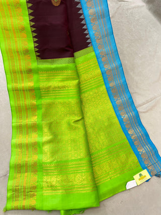 GADWAL PURE SILK GANGA JAMUNA HANDLOOM SAREE