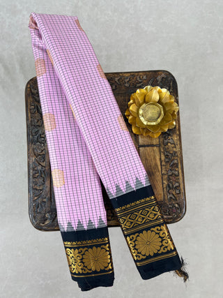 GADWAL PURE SILK CHECKS HANDLOOM SAREE