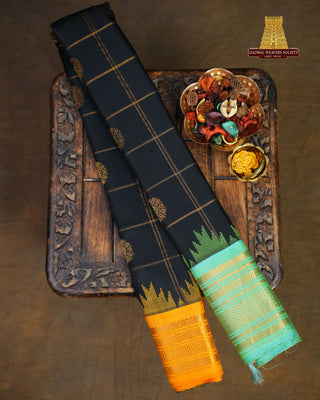 GADWAL PURE SILK GANGA JAMUNA HANDLOOM SAREE