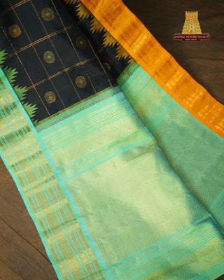 GADWAL PURE SILK GANGA JAMUNA HANDLOOM SAREE