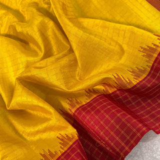 GADWAL PURE SILK HANDLOOM SAREE WITH GAP BORDER