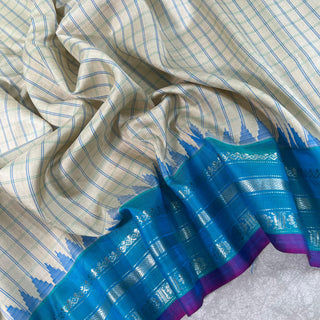 GADWAL PURE SILK HANDLOOM SAREE WITH GAP BORDER