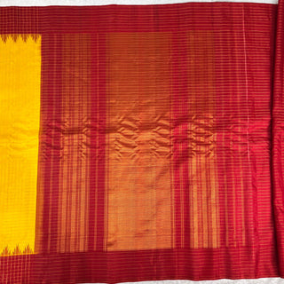 GADWAL PURE SILK HANDLOOM SAREE WITH GAP BORDER