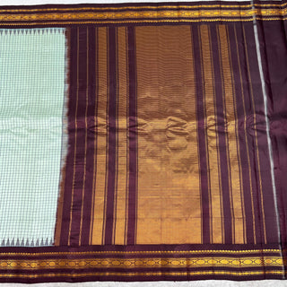 GADWAL PURE SILK HANDLOOM SAREE WITH GAP BORDER