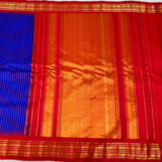 GADWAL PURE SILK HANDLOOM SAREE WITH GAP BORDER