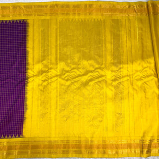 GADWAL PURE SILK HANDLOOM SAREE WITH GAP BORDER