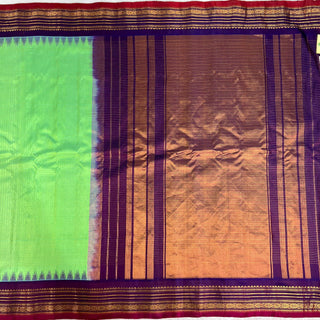 GADWAL PURE SILK HANDLOOM SAREE WITH GAP BORDER