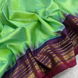 GADWAL PURE SILK HANDLOOM SAREE WITH GAP BORDER