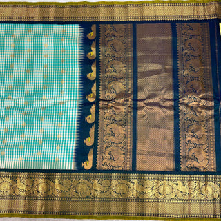 GADWAL PURE SILK HANDLOOM SAREE WITH KANCHI BORDER