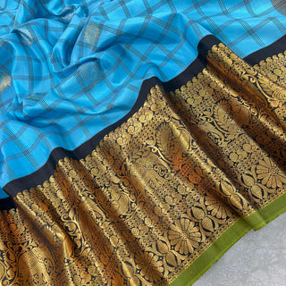 GADWAL PURE SILK HANDLOOM SAREE WITH KANCHI BORDER