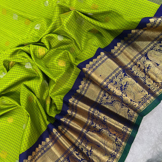 GADWAL PURE SILK HANDLOOM SAREE WITH KANCHI BORDER