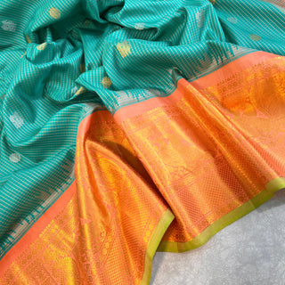 GADWAL PURE SILK HANDLOOM SAREE WITH KANCHI BORDER