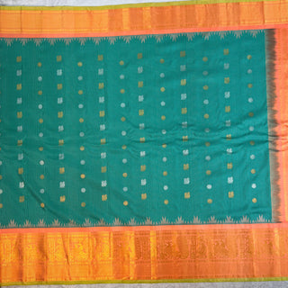 GADWAL PURE SILK HANDLOOM SAREE WITH KANCHI BORDER