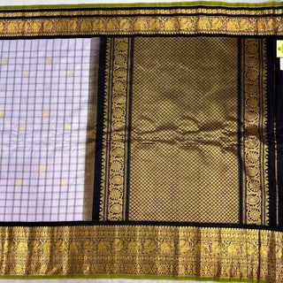 GADWAL PURE SILK HANDLOOM SAREE WITH KANCHI BORDER