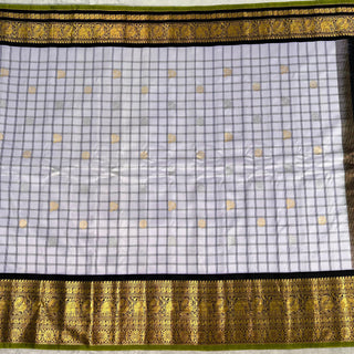 GADWAL PURE SILK HANDLOOM SAREE WITH KANCHI BORDER