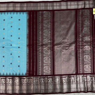 GADWAL PURE SILK HANDLOOM SAREE WITH KANCHI BORDER