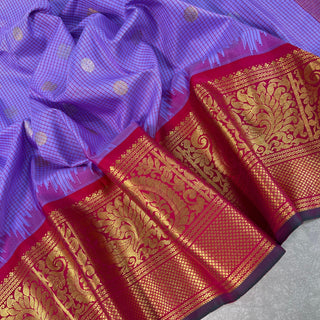 GADWAL PURE SILK HANDLOOM SAREE WITH KANCHI BORDER