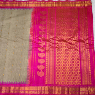 GADWAL PURE COTTON SILK (SICO) SAREES WITH KUTTU BORDER