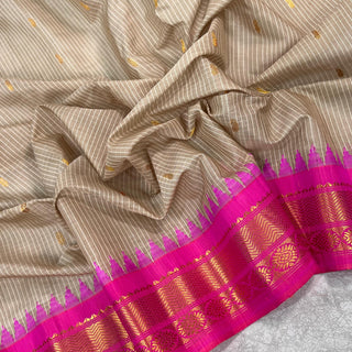 GADWAL PURE COTTON SILK (SICO) SAREES WITH KUTTU BORDER