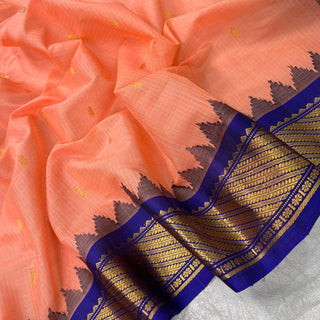 GADWAL PURE COTTON SILK (SICO) SAREES WITH KUTTU BORDER