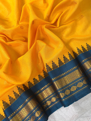 GADWAL PURE COTTON SILK (SICO) SAREES WITH KUTTU BORDER