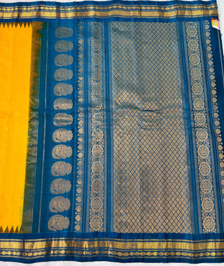 GADWAL PURE COTTON SILK (SICO) SAREES WITH KUTTU BORDER