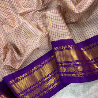 GADWAL PURE COTTON SILK (SICO) SAREES WITH KUTTU BORDER