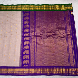 GADWAL PURE COTTON SILK (SICO) SAREES WITH KUTTU BORDER