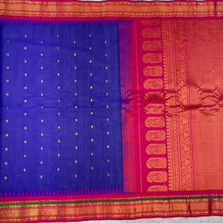 GADWAL PURE COTTON SILK (SICO) SAREES WITH KUTTU BORDER