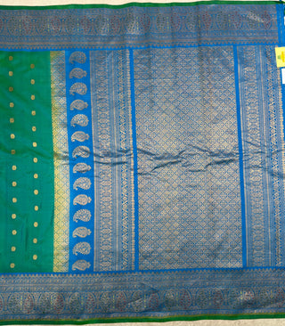 GADWAL PURE SILK HANDLOOM SAREE WITH MAHARANI MEENAKARI BORDER