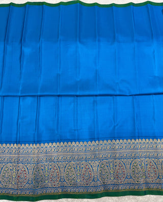 GADWAL PURE SILK HANDLOOM SAREE WITH MAHARANI MEENAKARI BORDER