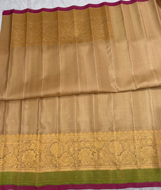 GADWAL PURE SILK HANDLOOM SAREE WITH MAHARANI MEENAKARI BORDER