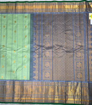 GADWAL PURE SILK HANDLOOM SAREE WITH KUTTU TEMPLE BORDER