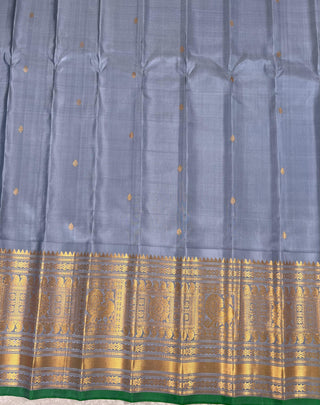 GADWAL PURE SILK HANDLOOM SAREE WITH KUTTU TEMPLE BORDER