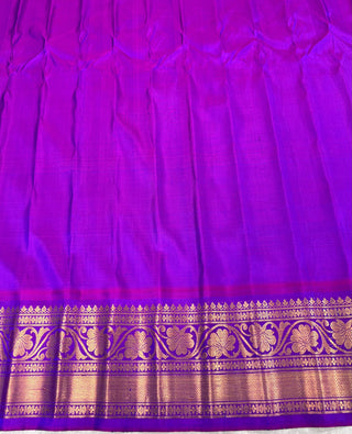 GADWAL PURE SILK HANDLOOM SAREE WITH GANGA JAMUNA BORDER