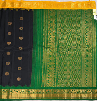 GADWAL PURE SILK HANDLOOM SAREE WITH GANGA JAMUNA BORDER