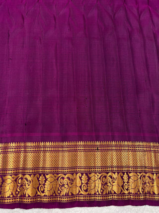 GADWAL PURE SILK HANDLOOM SAREE WITH   GANGA JAMUNA BORDER