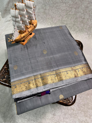 PURE KANCHIPURAM SAREES WITH SMALL BORDER